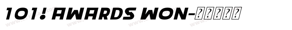 101! Awards Won字体转换
